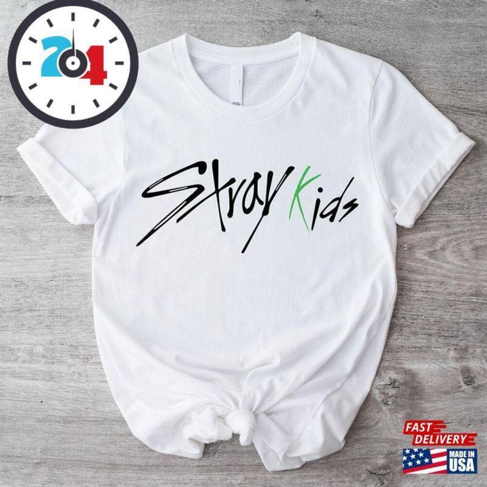 Stray Kids Shirt Green Logo Unisex T-Shirt Skz World Tour Concert Classic